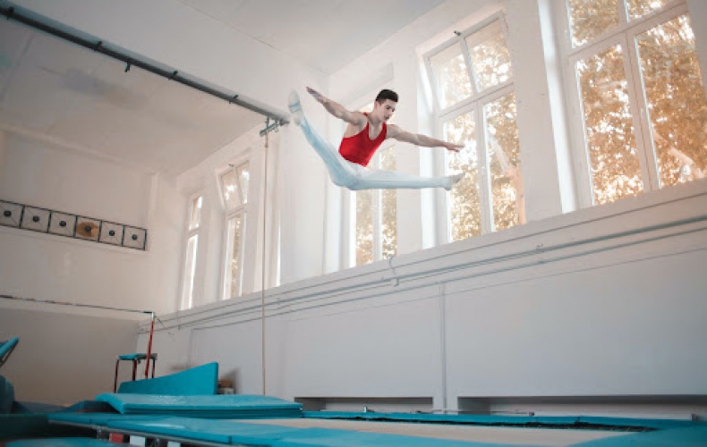 Sports gym trampoline