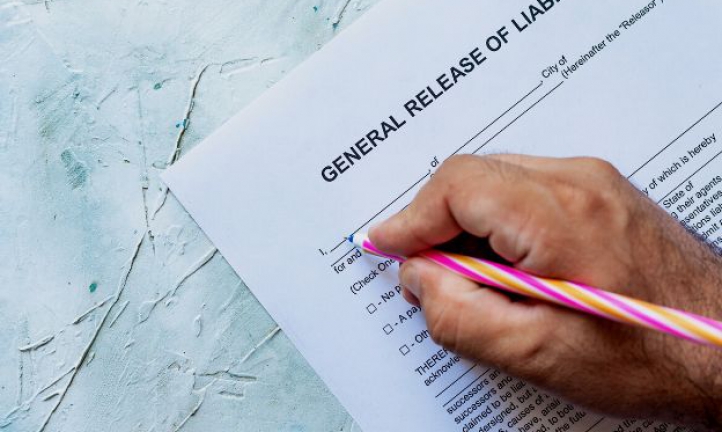 person signing liability form